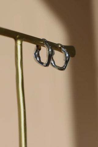 Organic Silver Hoops