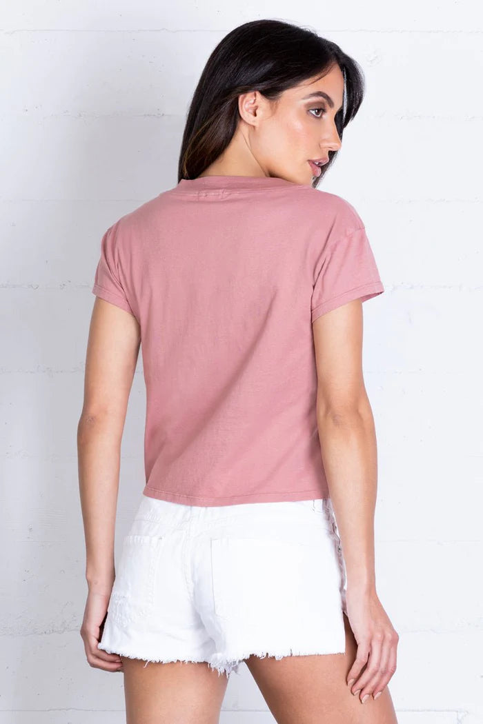 Suri Deep V Cap Sleeve Tee