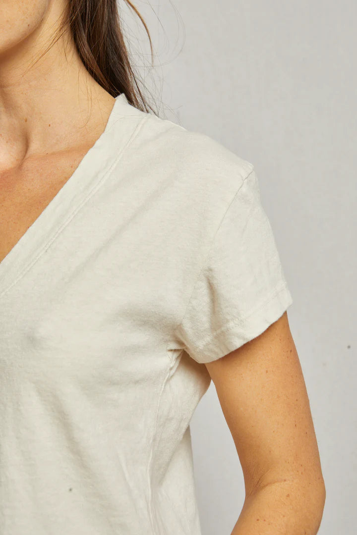 Alanis Recycled Cotton V-Neck Tee