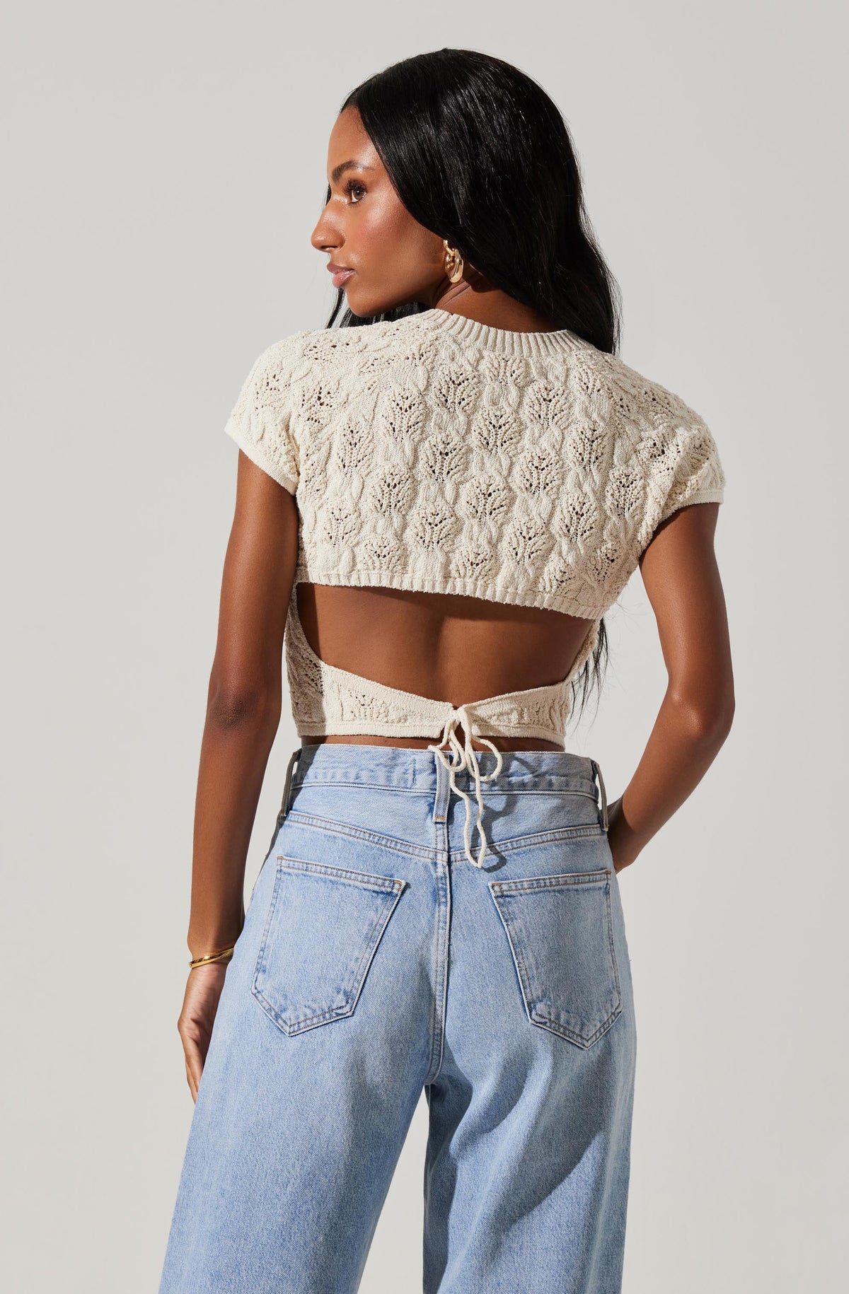 Alda Cropped Sweater Top