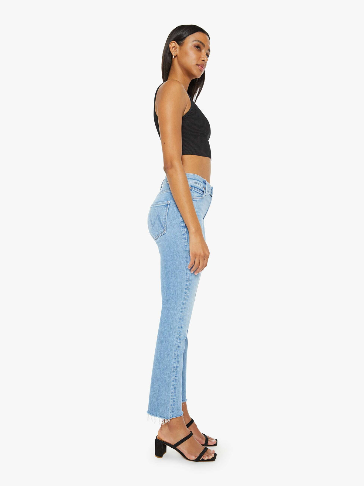 Mid Rise Dazzler Ankle Fray
