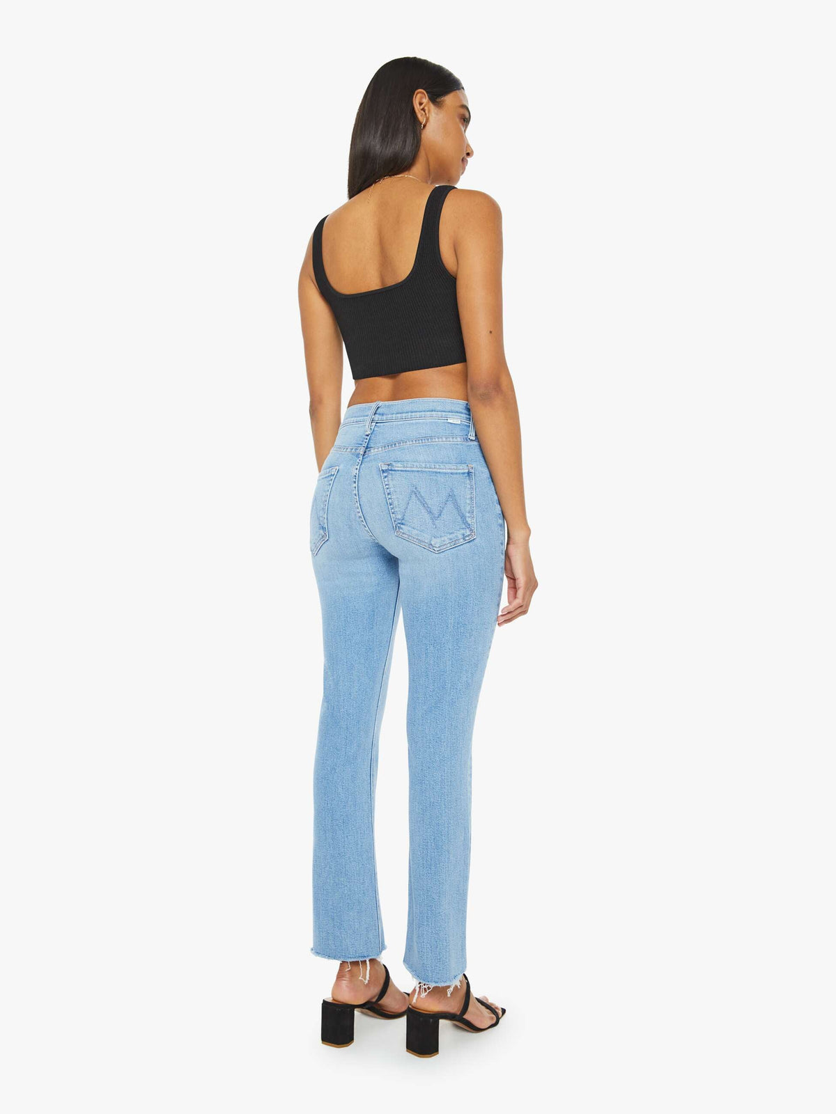 Mid Rise Dazzler Ankle Fray
