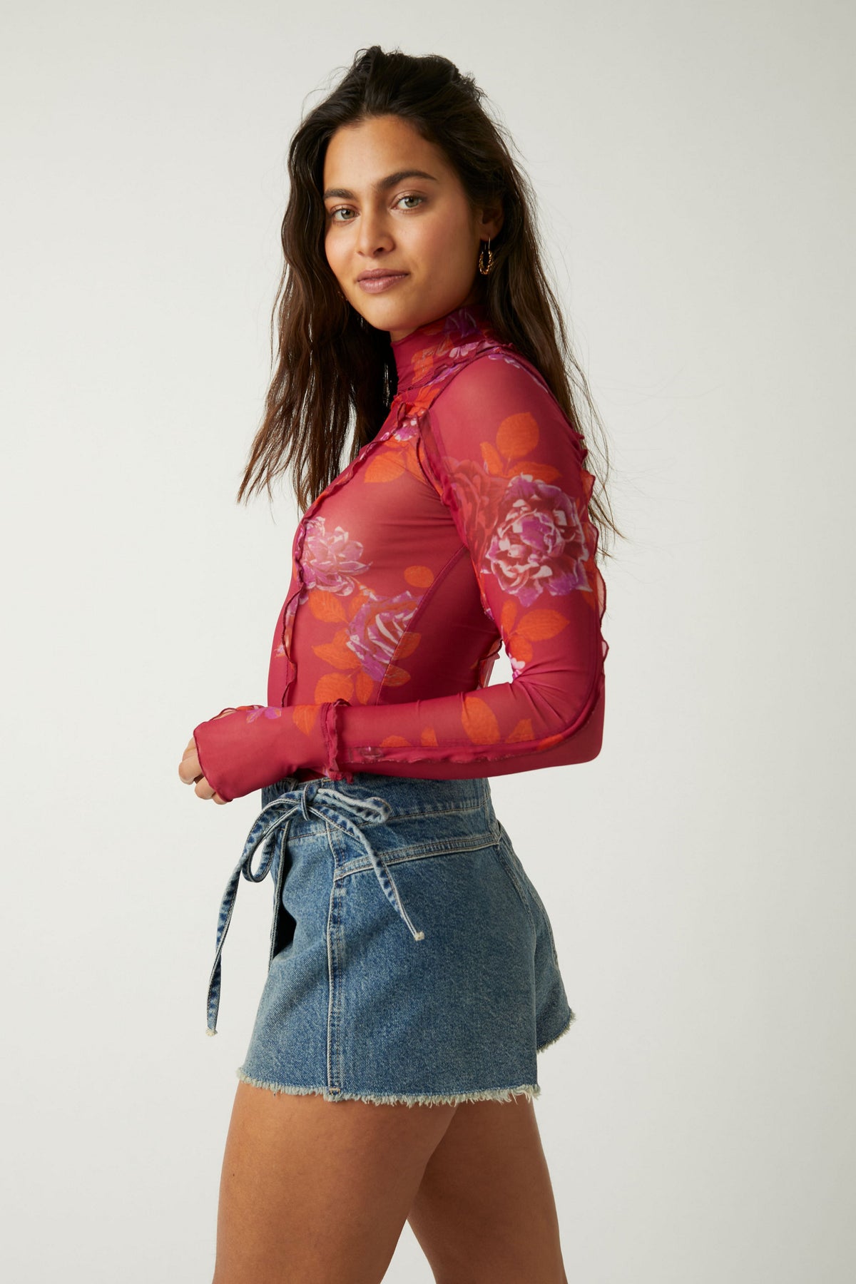 Charlie Printed Mesh Top