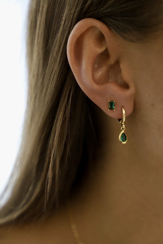 Emerald CZ Stud