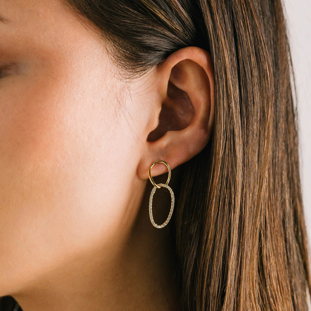 Encore Pave Small Drop Earrings