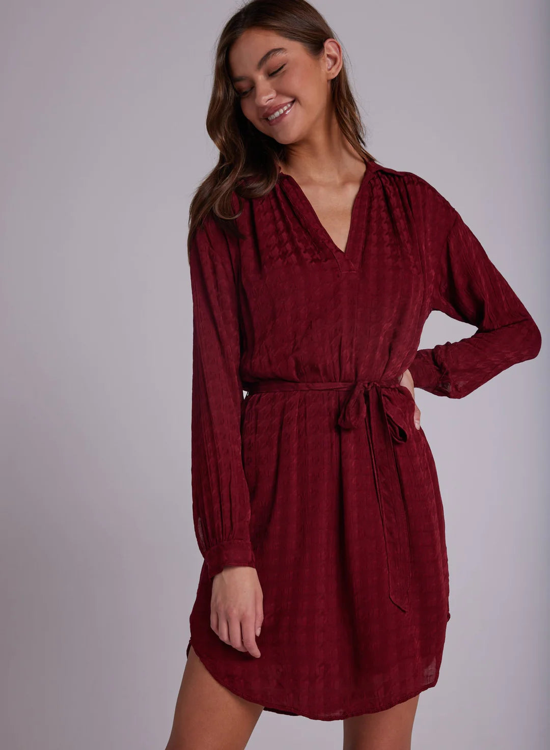 Flowy Belted Shirt Dress La Tre Clothing Flowy Belted Shirt Dress La Tre Clothing