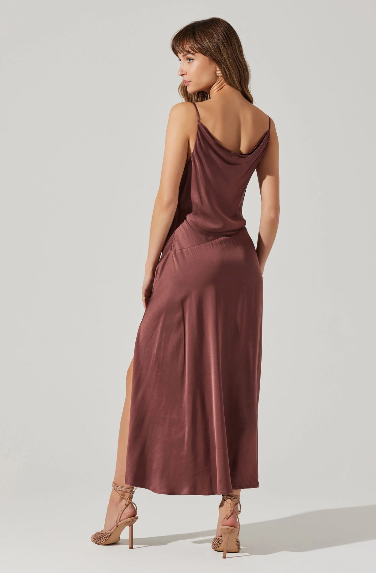 Glynis Cowl Neck Midi Dress