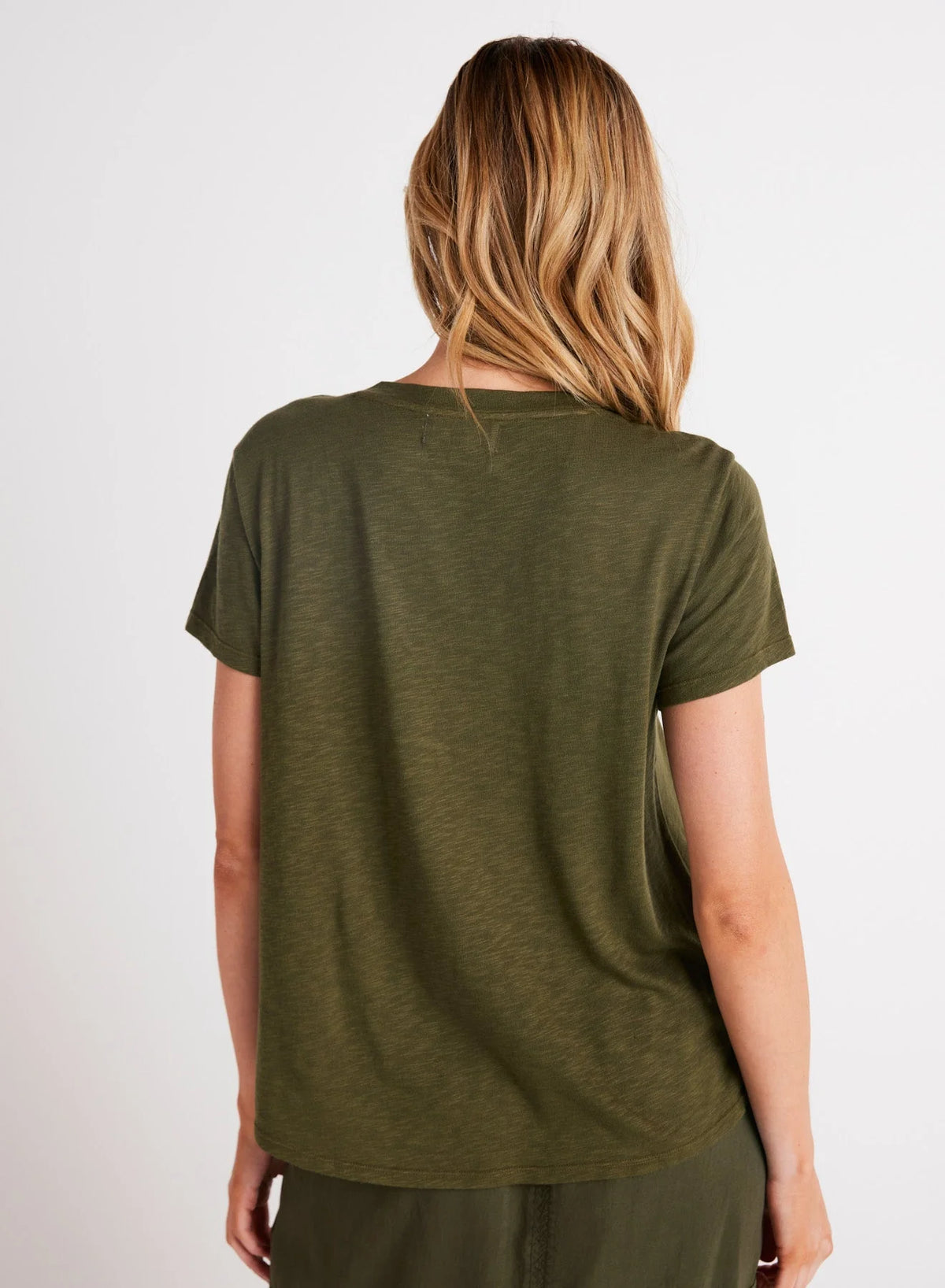 Side Slit V-Neck Tee