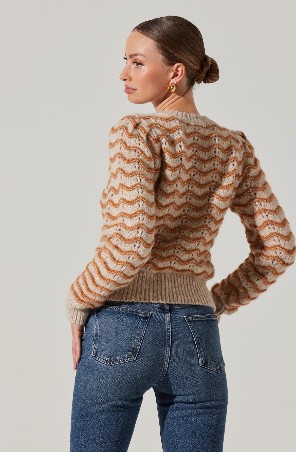 Jaylani Wavy Striped Sweater