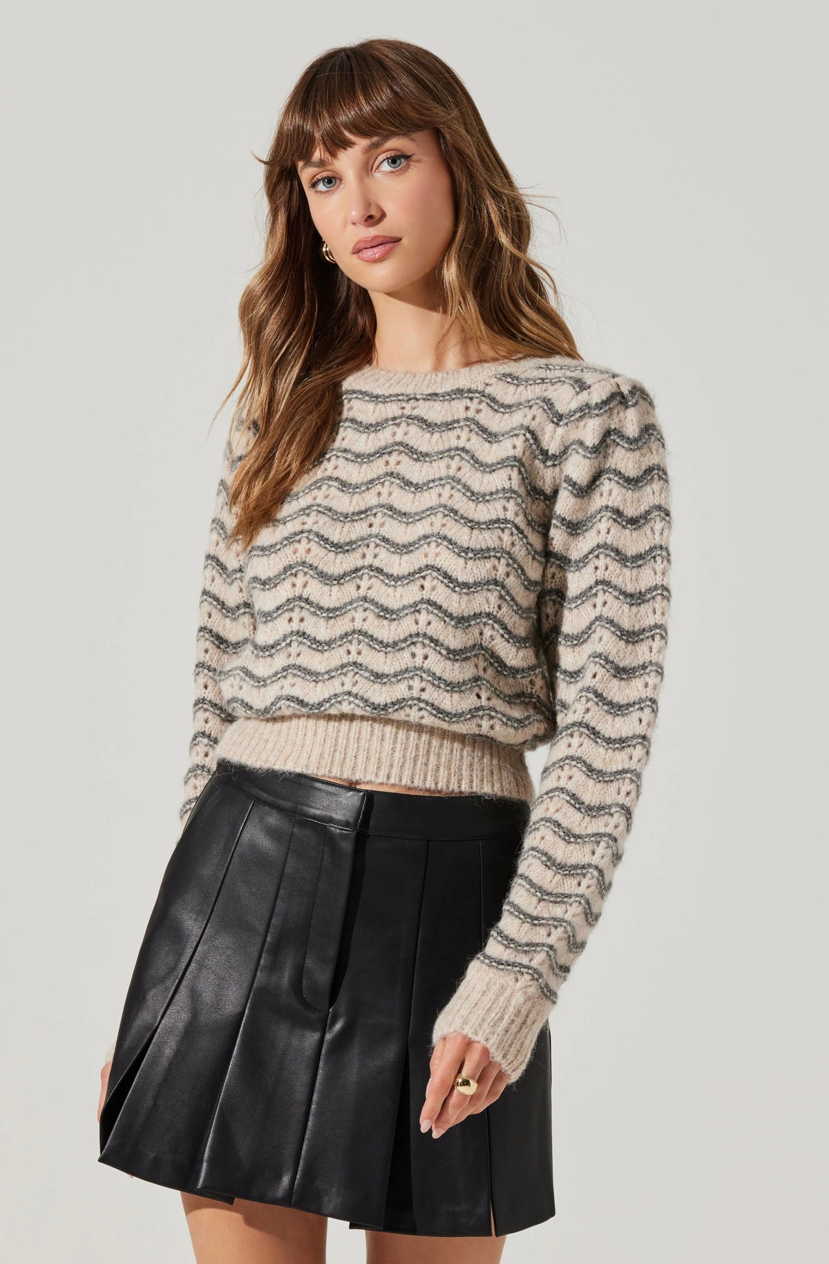 Jaylani Wavy Striped Sweater