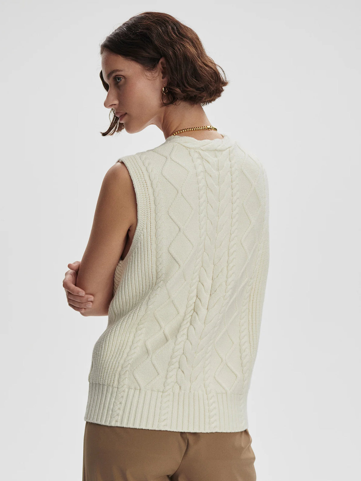 Kay Cable Knit Vest