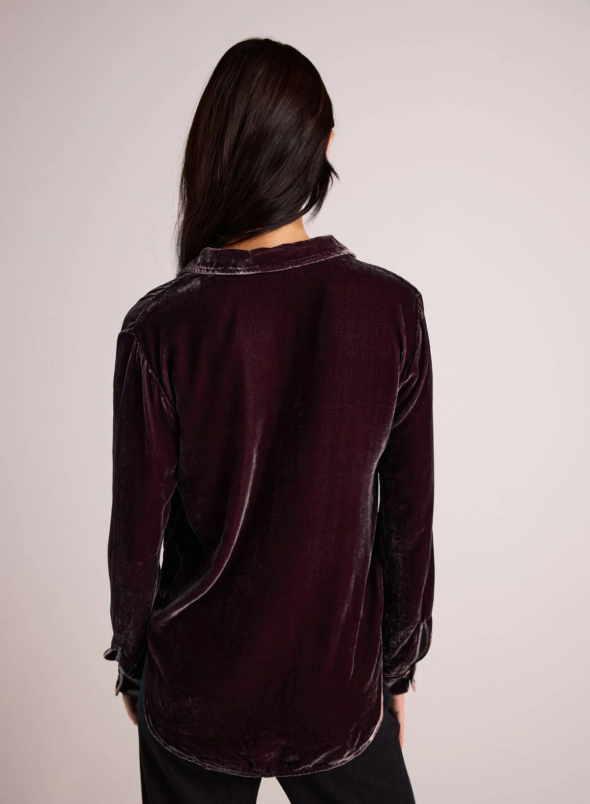 Long Sleeve Velvet Shirt