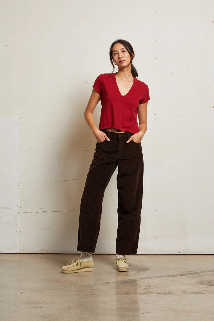 Alanis Recycled Cotton V-Neck Tee