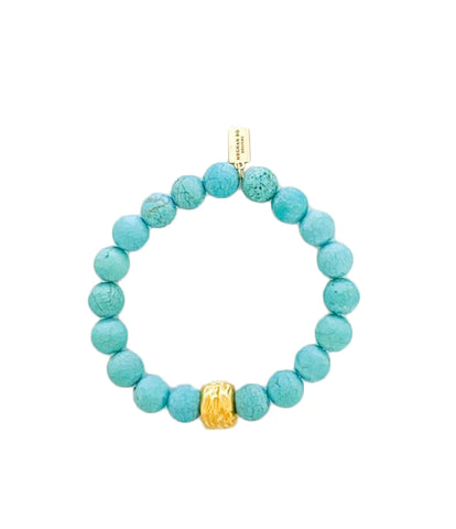 Matte Turquoise Beaded Bracelet