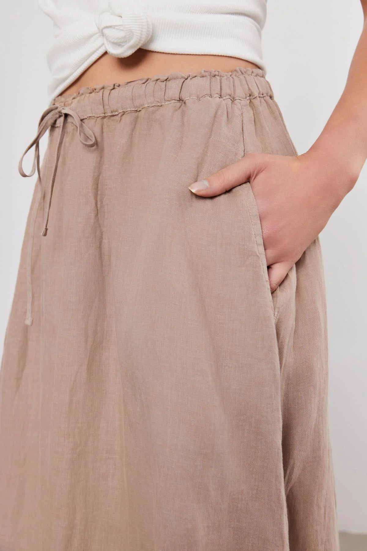 Nemy Linen Midi skirt