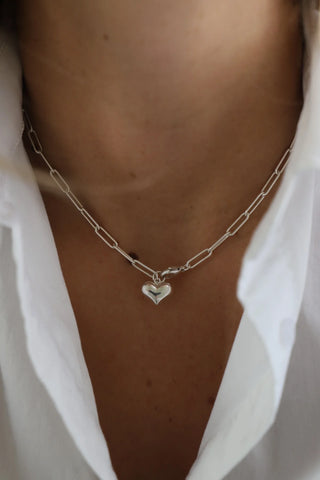 Delicate Layering Paperclip Chain - Silver