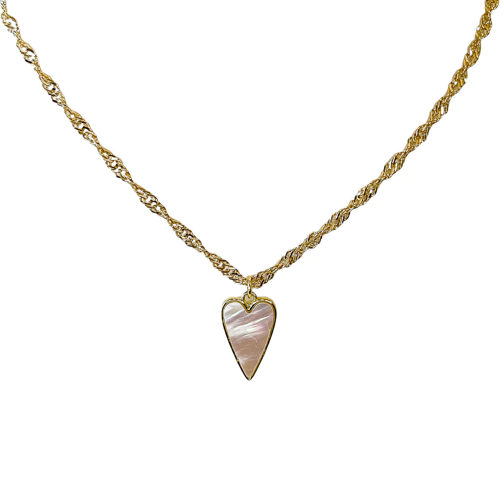 Pearlescent Heart Necklace