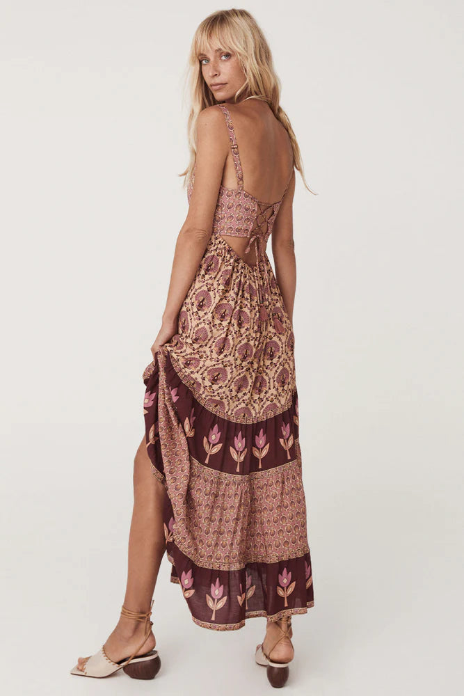 Chteau Quilted Strappy Maxi Dress La Tre Clothing Chteau Quilted Strappy Maxi Dress La Tre Clothing