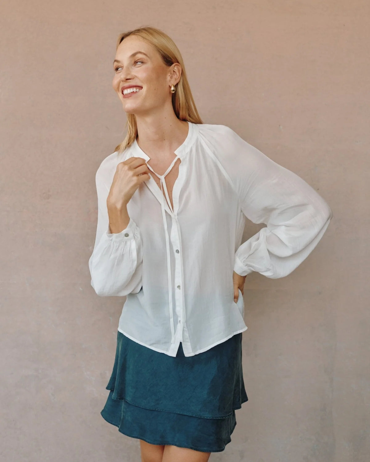 Full Sleeve Raglan Button Down