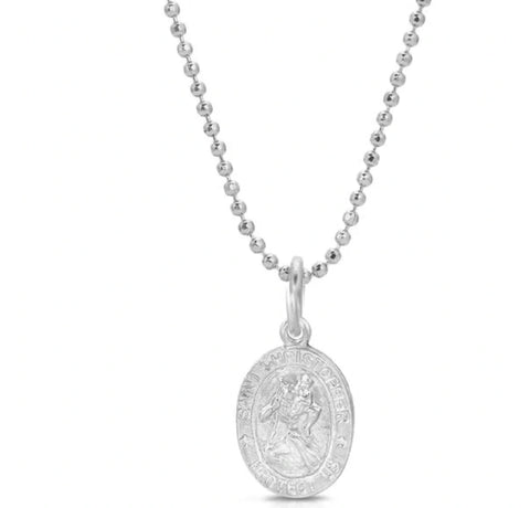 Mini Saint Christopher Charm Necklace