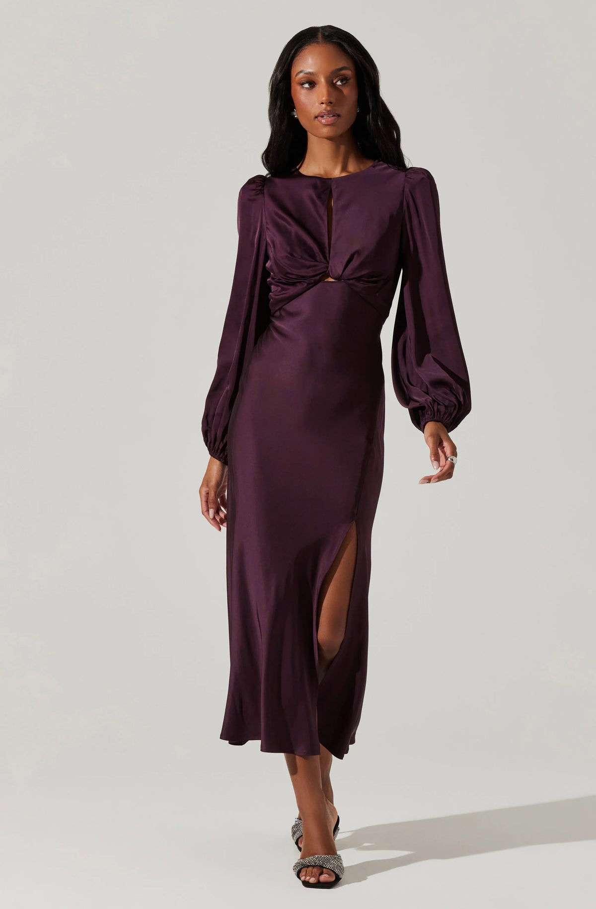 Suzy Satin Cutout Maxi Dress