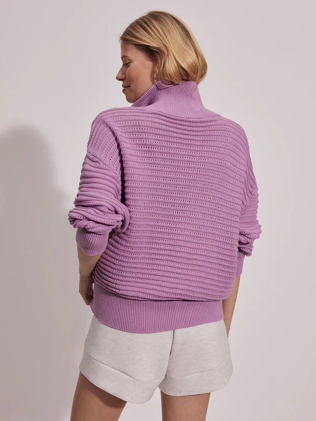 Tara Pointelle Half Zip