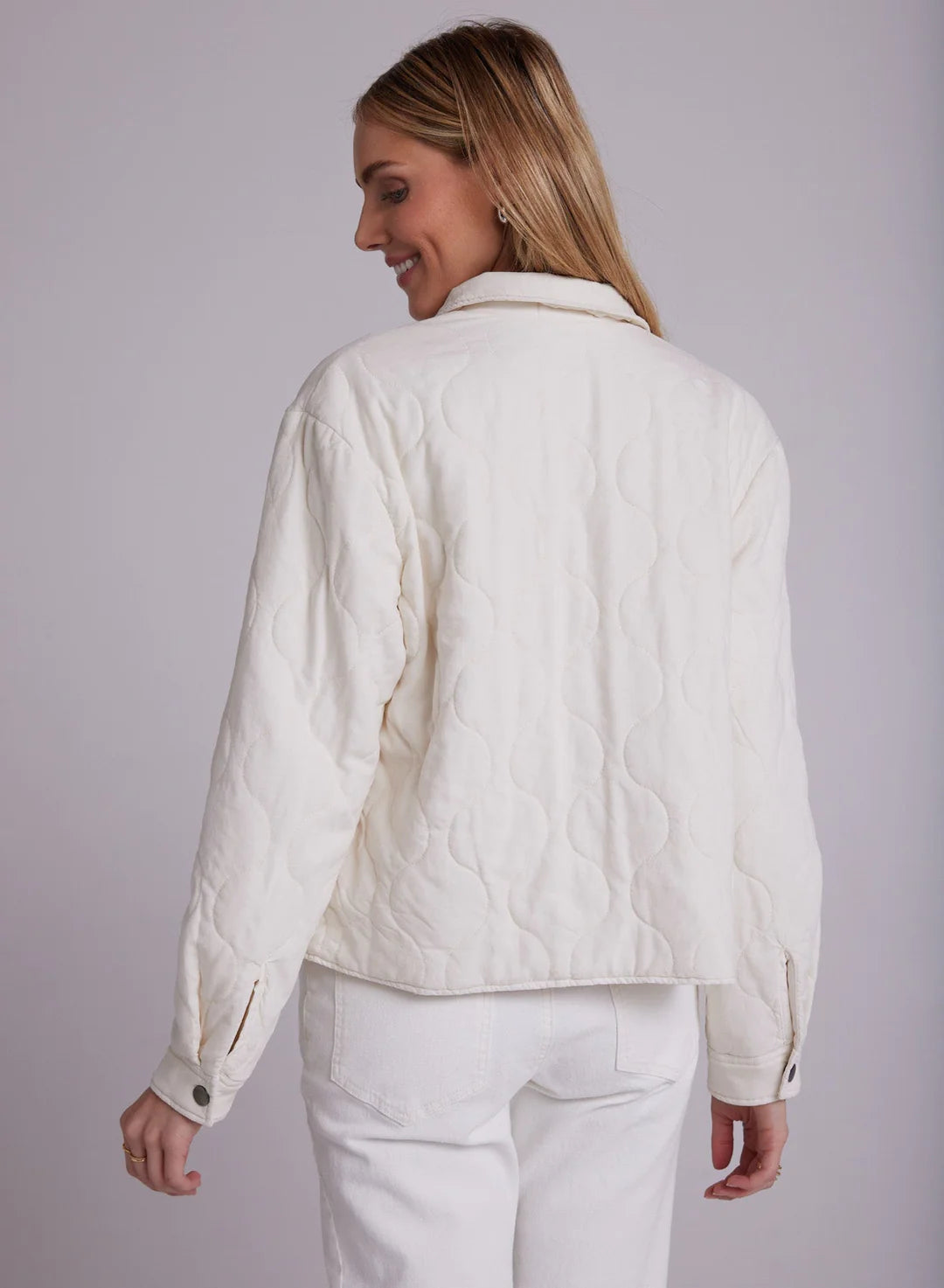 Two Pocket Cropped Quilted Jacket