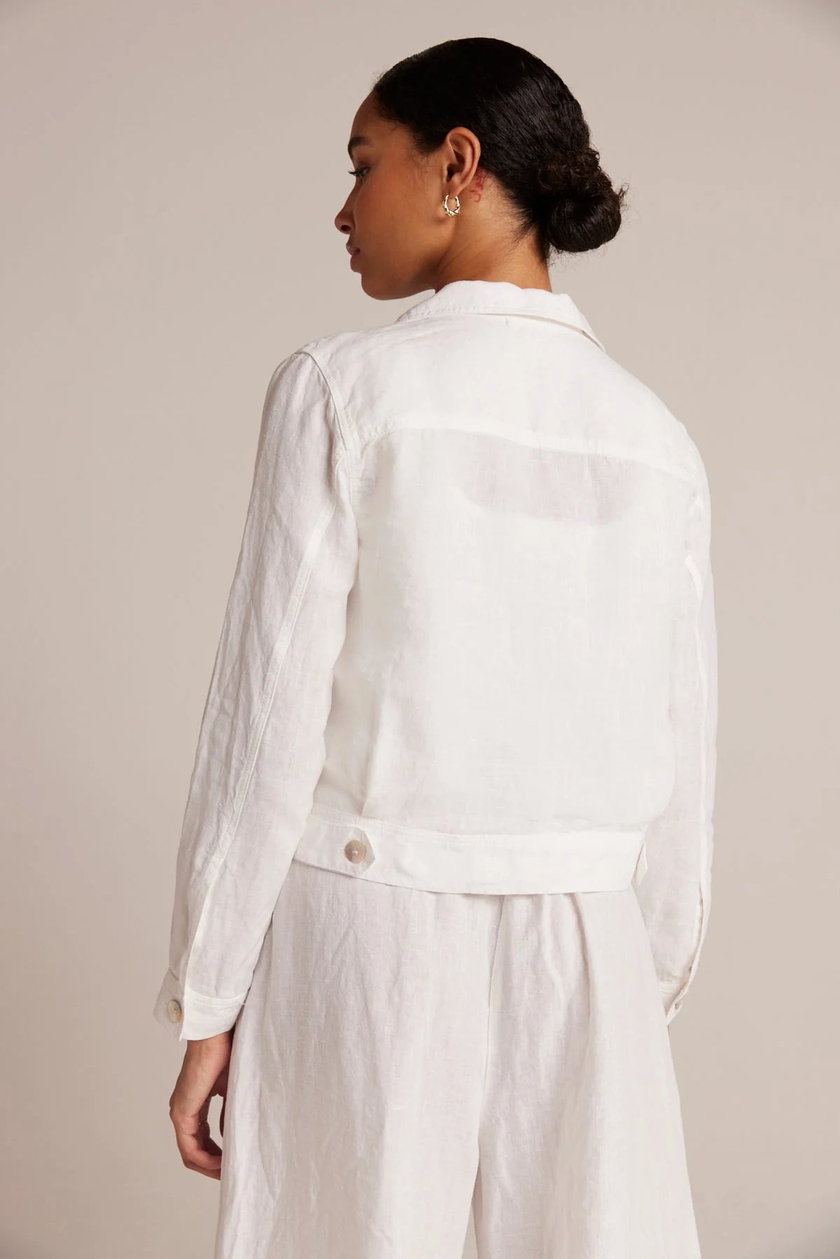 Utilility Linen Crop Jacket