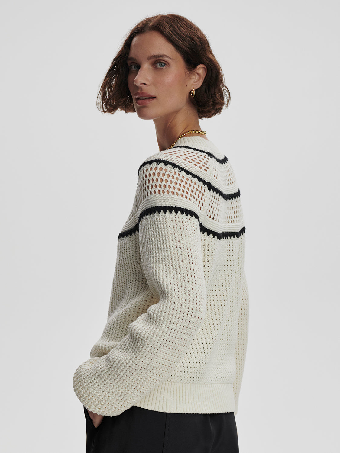 Padbury Pointelle Knit Sweater