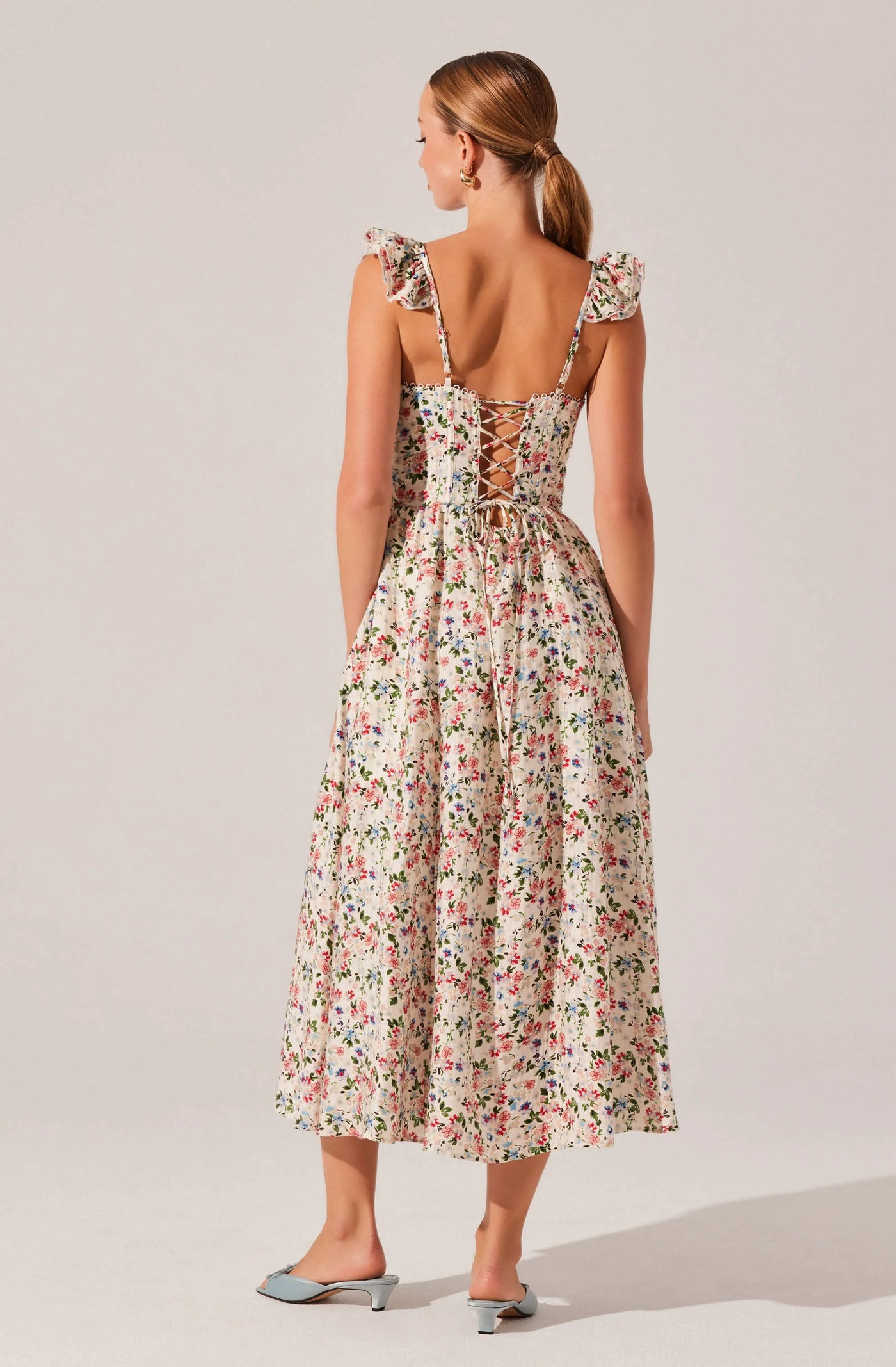 wedelia floral bustier midi dress WEDELIA FLORAL BUSTIER MIDI DRESS