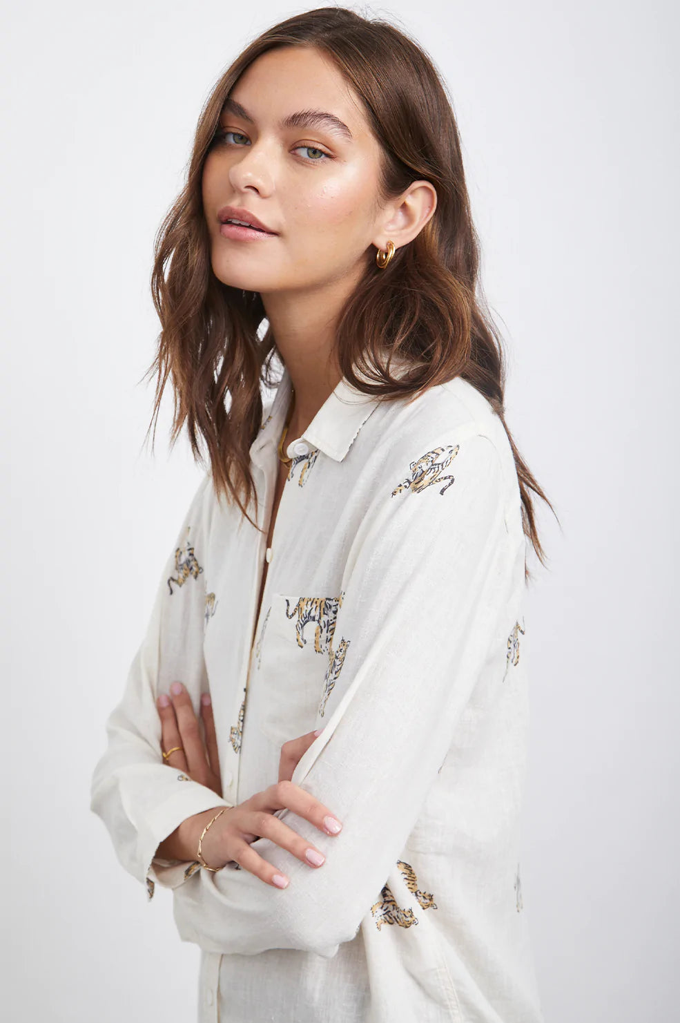 Charli Ivory Tigers Blouse