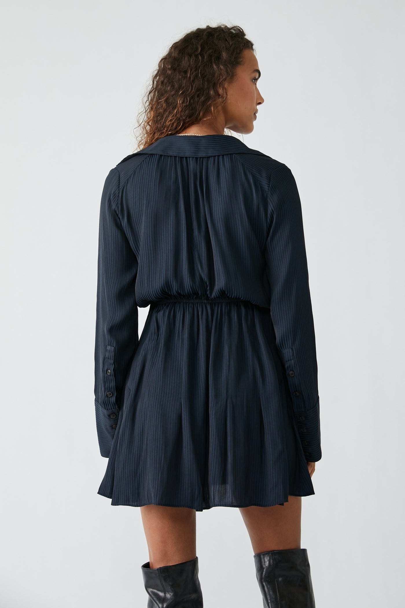 everly shirt dress Everly Jersey Dress in TEAL MULTI