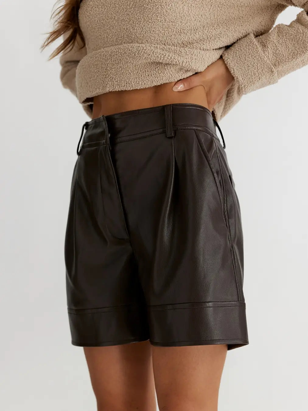 Chevy Faux Leather Shorts