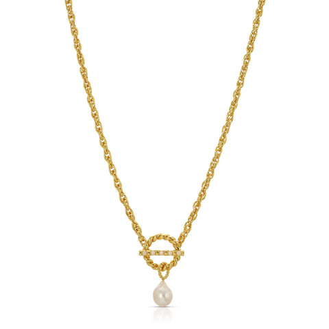 Catalina Pearl Charm Necklace