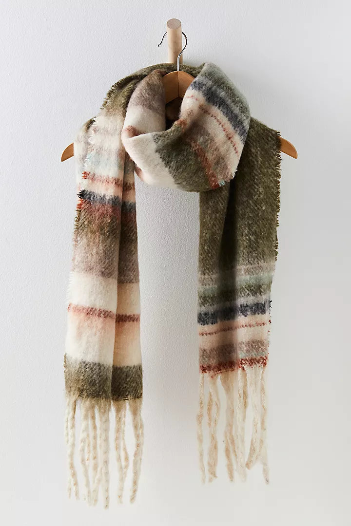 Skye Stripe Fringe Scarf