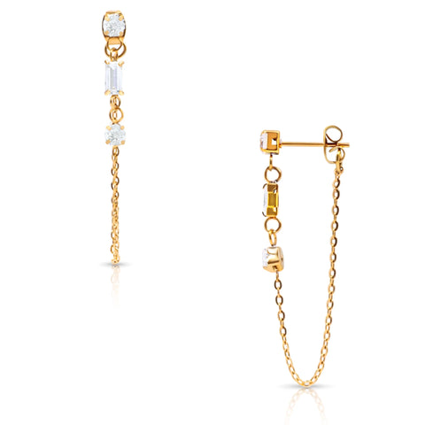 Giada Baguette Drop Earring