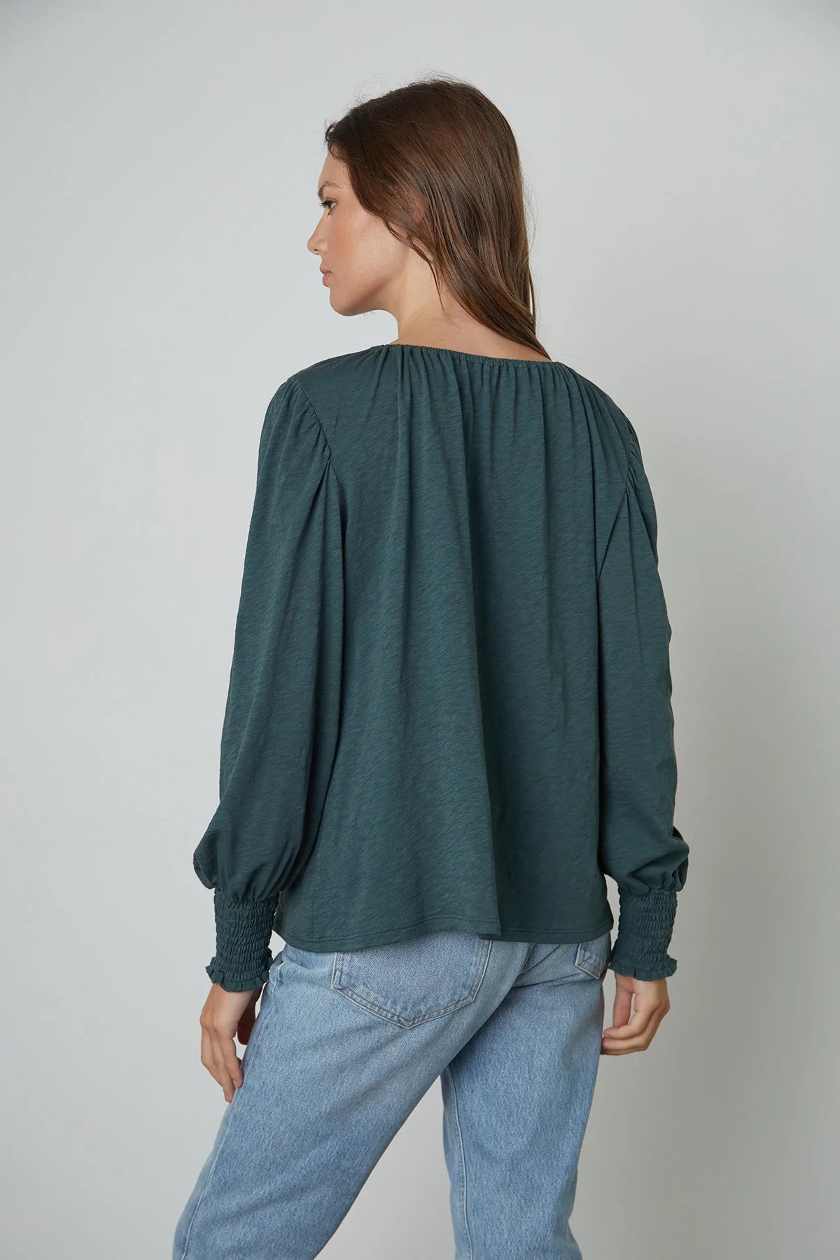 Irina 3/4 Length Sleeve Split Crew Top