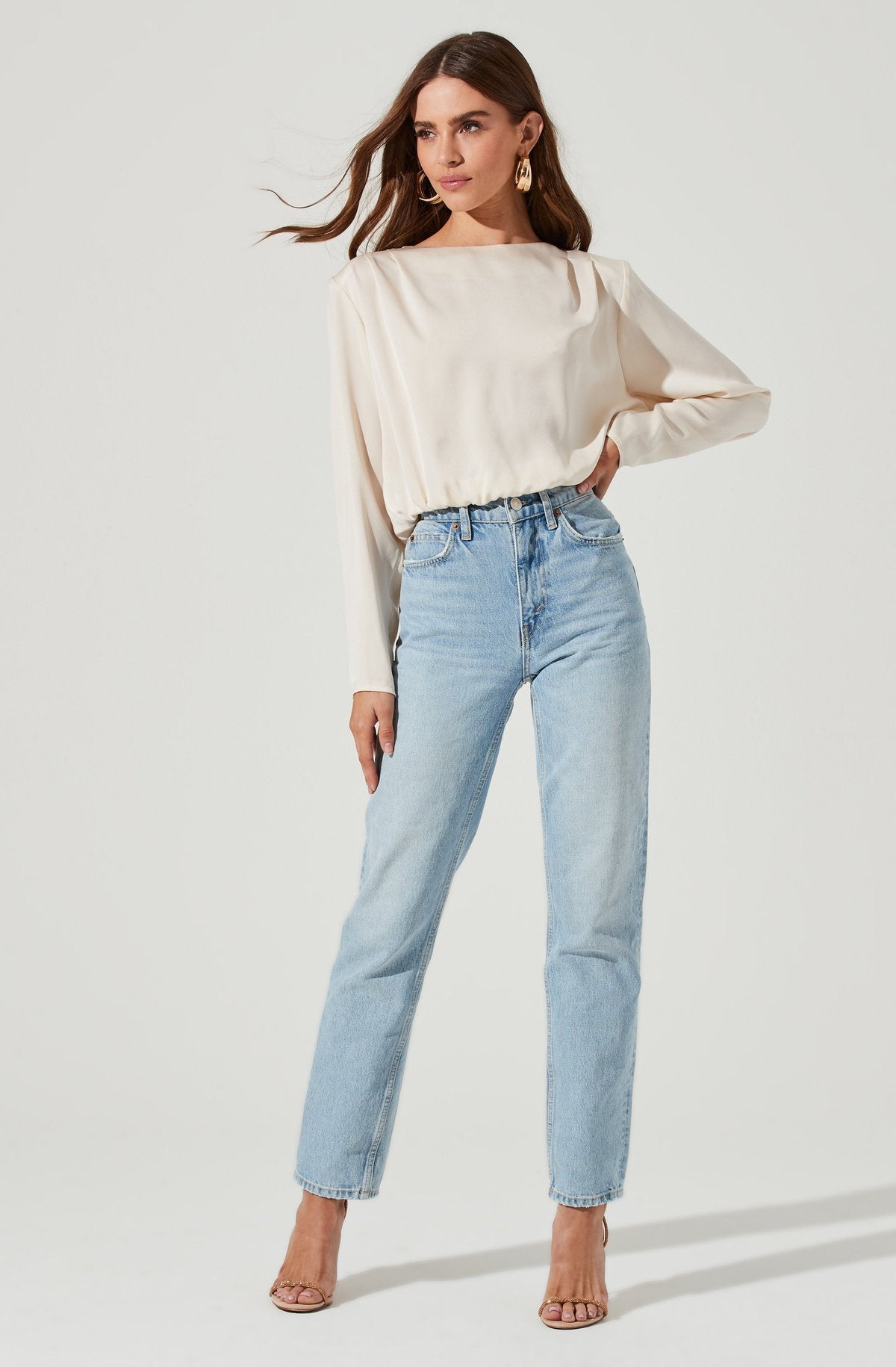 Pleated Shoulder Top
