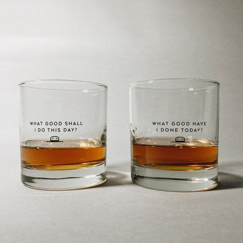 "What Good Shall I Do?" Whiskey Glass Set